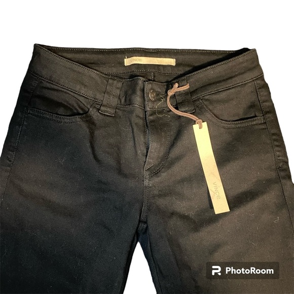 NWT Vince Wash Black Ankle Zip Skinny Jeans - Size 26 - Picture 2 of 7